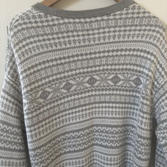 Gap Womens Fair Isle Cardigan Sweater Size Large V Neck Christmas Holiday Hygge - Picture 9 of 12